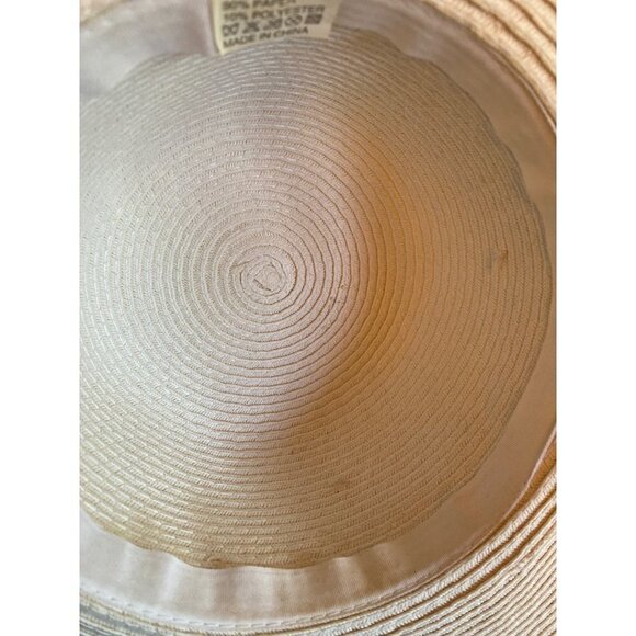 White Wide Brim Paper Sun Hat One Size - Picture 5 of 5